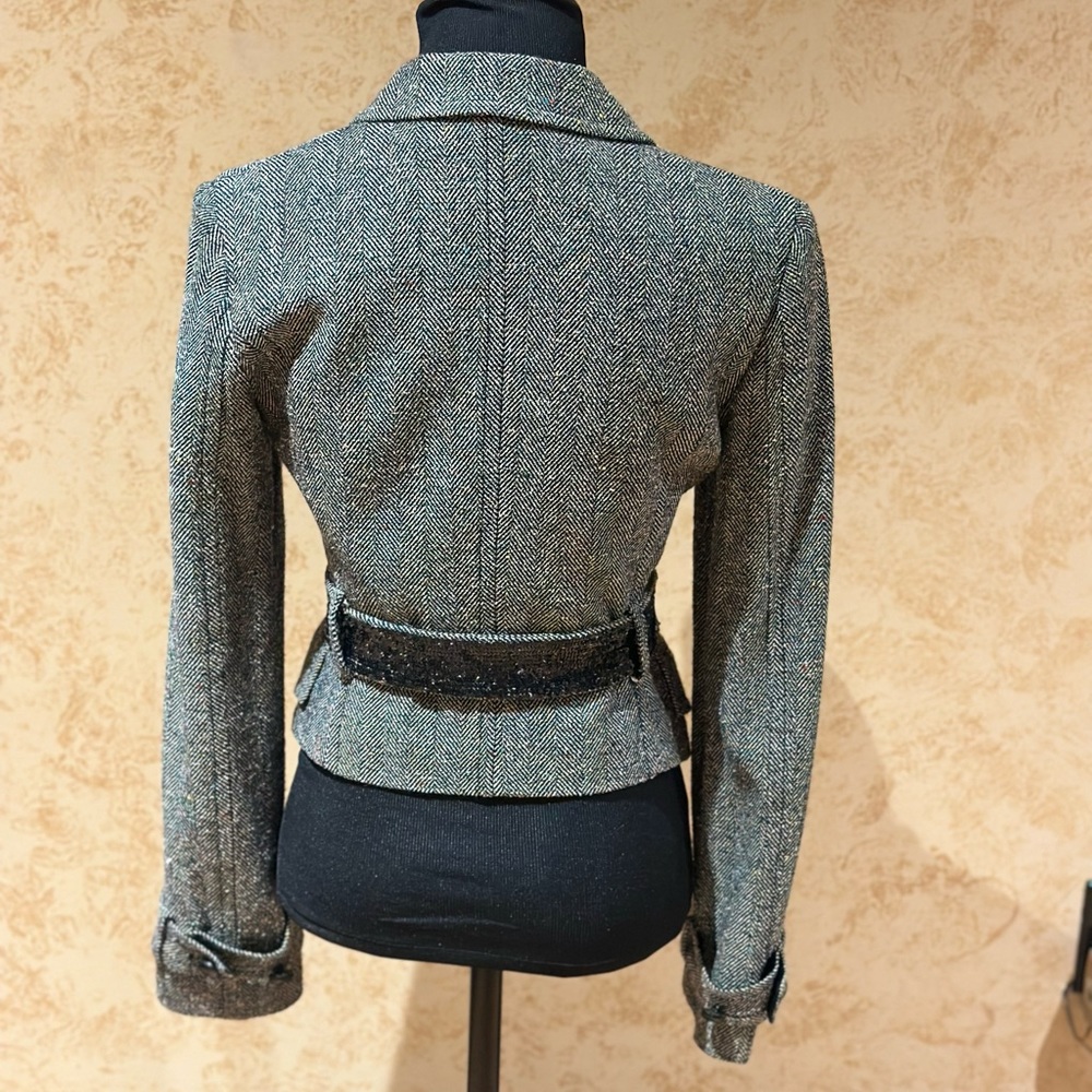 Bcbgmaxazria- Herringbone Pattern -Tweed Cropped … - image 2